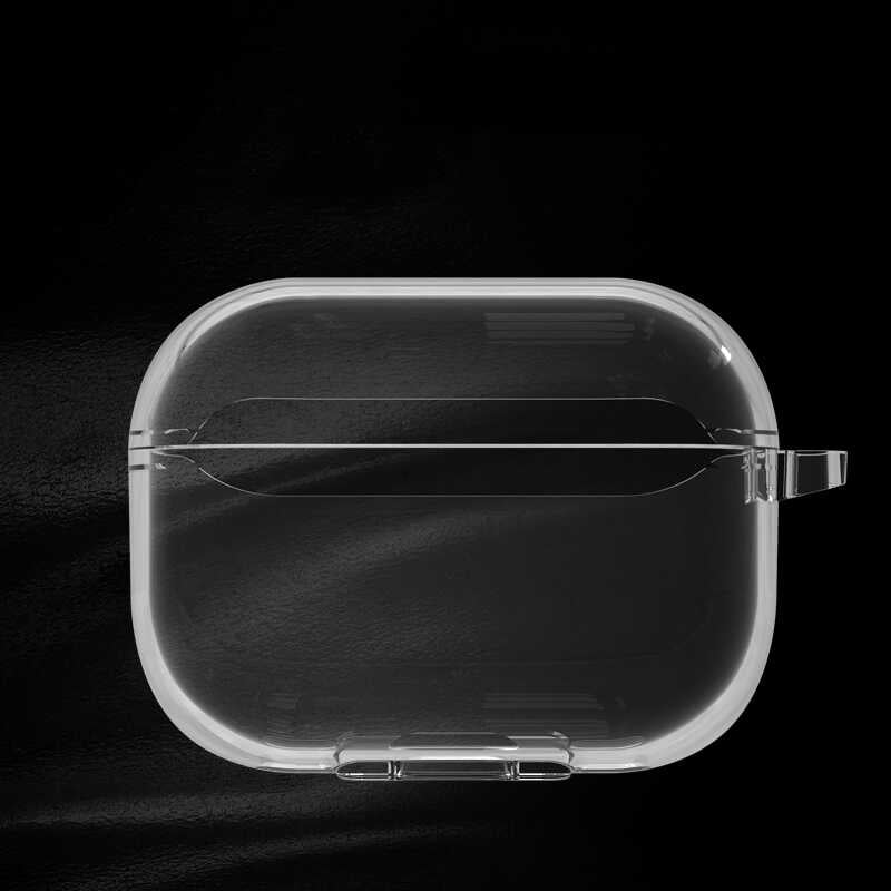 Apple Airpods Pro 2 Kılıf Şeffaf Kristal Silikon Zore Airbag 14 Kılıf Renksiz