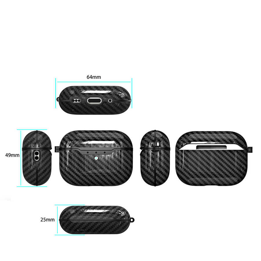 Apple Airpods Pro 2 Kılıf Zore Airbag 04 Silikon Lacivert