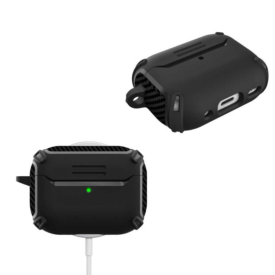 Apple Airpods Pro 2 Kılıf Zore Airbag 26 Silikon Siyah