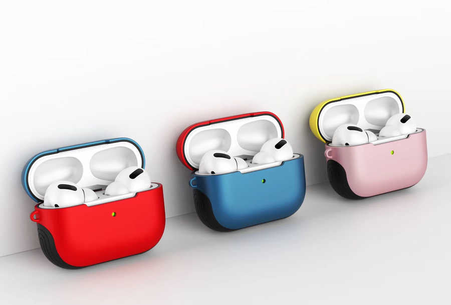 Apple Airpods Pro Kılıf Zore Shockproof Silikon Kırmızı