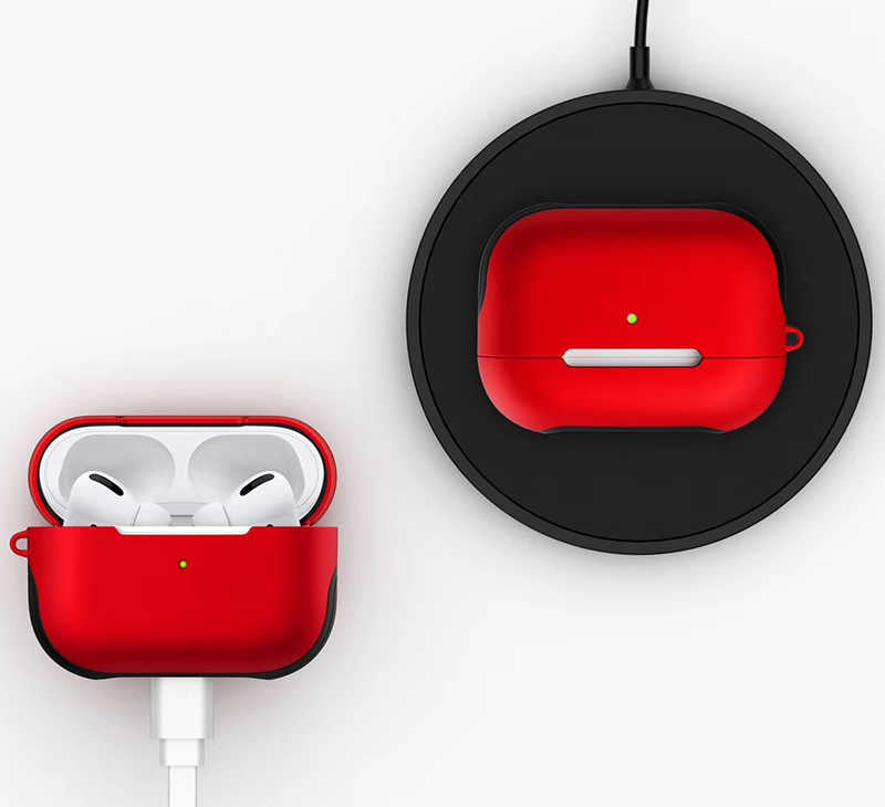 Apple Airpods Pro Kılıf Zore Shockproof Silikon Pembe