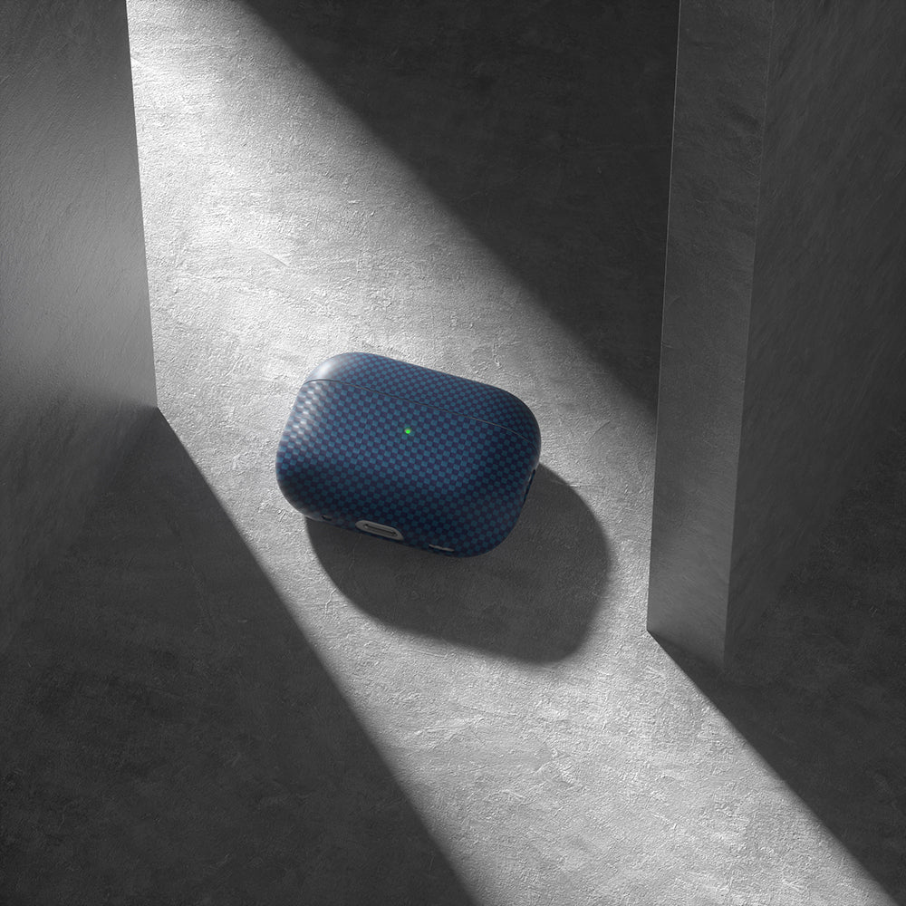 Apple Airpods Pro 2 Zore Airbag 43 600D Karbon Fiber Kulaklık Kılıfı Lacivert