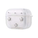 Apple Airpods Pro 2 Zore Airbag 44 Airbag Tasarımlı Simli Şeffaf Kutup Kılıf Yıldız