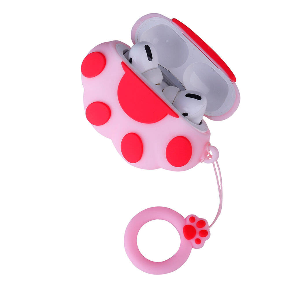 Apple Airpods Pro 2 Zore TPU Kabartma Figürlü İpli Airbag 37 Silikon Kılıf NO23