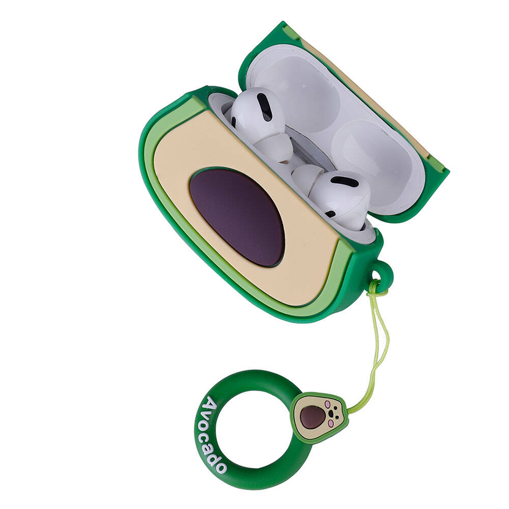 Apple Airpods Pro 2 Zore TPU Kabartma Figürlü İpli Airbag 37 Silikon Kılıf NO23