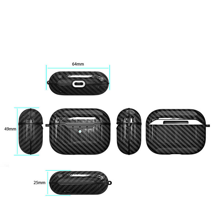Apple Airpods Pro Kılıf Zore Airbag 05 Silikon Siyah