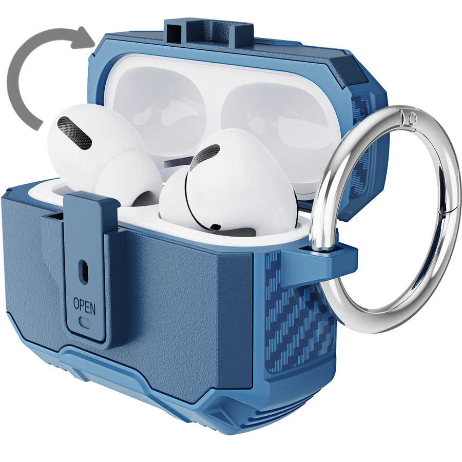 Apple Airpods Pro Kılıf Zore Airbag 27 Silikon Lacivert