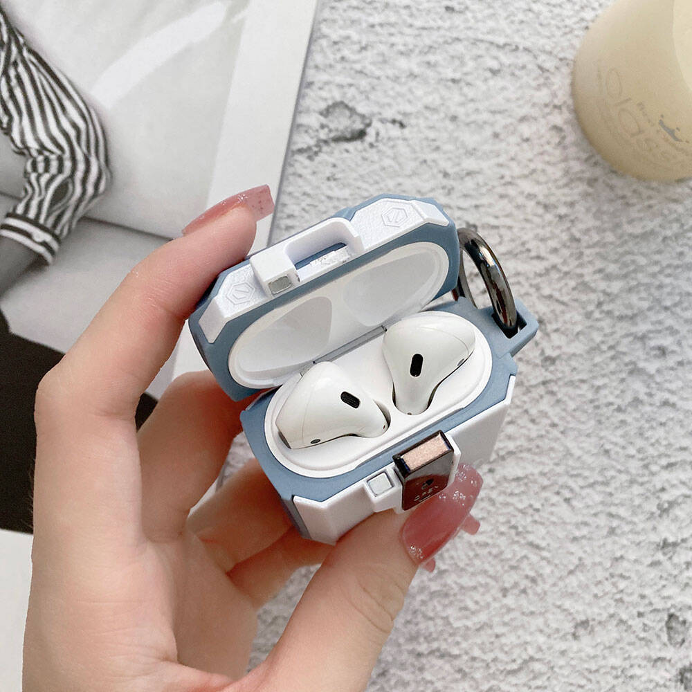 Apple Airpods Zore Airbag 35 Darbelere Karşı Dayanıklı Düğmeli Kılıf Kırmızı