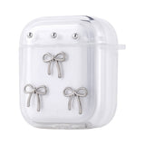 Apple Airpods Zore Airbag 44 Airbag Tasarımlı Simli Şeffaf Kutup Kılıf Fiyonk