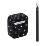 Apple Airpods Zore Airbag 45 Bilek Askı Aparatlı Simli Şeffaf Kılıf Siyah