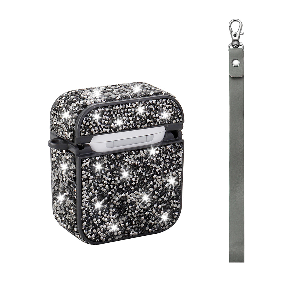 Apple Airpods Zore Airbag 45 Bilek Askı Aparatlı Simli Şeffaf Kılıf Gri