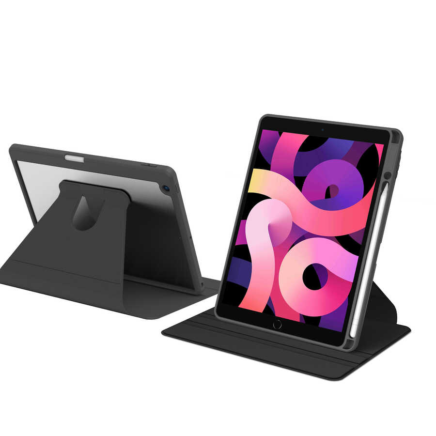 Apple iPad 10.2 2021 (9.Nesil) Kılıf Nayn Dönebilen Standlı Kılıf Koyu Yeşil