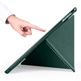 Apple iPad 10.2 2021 (9.Nesil) Kılıf Tri Folding Kalem Bölmeli Standlı Kılıf Mor