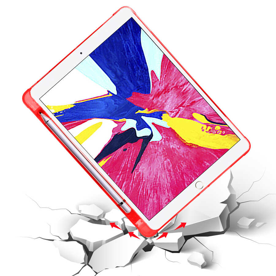 Apple iPad 10.2 2021 (9.Nesil) Kılıf Tri Folding Kalem Bölmeli Standlı Kılıf Açık Yeşil