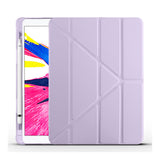 Apple iPad 10.2 2021 (9.Nesil) Kılıf Tri Folding Kalem Bölmeli Standlı Kılıf Açık Yeşil