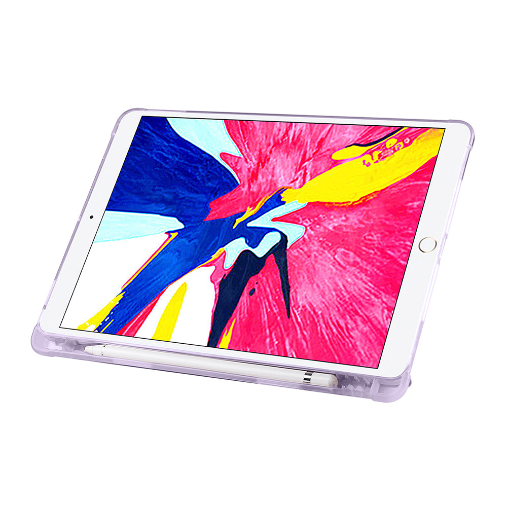 Apple iPad 10.2 2021 (9.Nesil) Kılıf Tri Folding Kalem Bölmeli Standlı Kılıf Koyu Yeşil