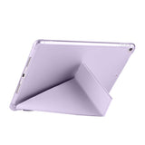Apple iPad 10.2 2021 (9.Nesil) Kılıf Tri Folding Kalem Bölmeli Standlı Kılıf Kırmızı
