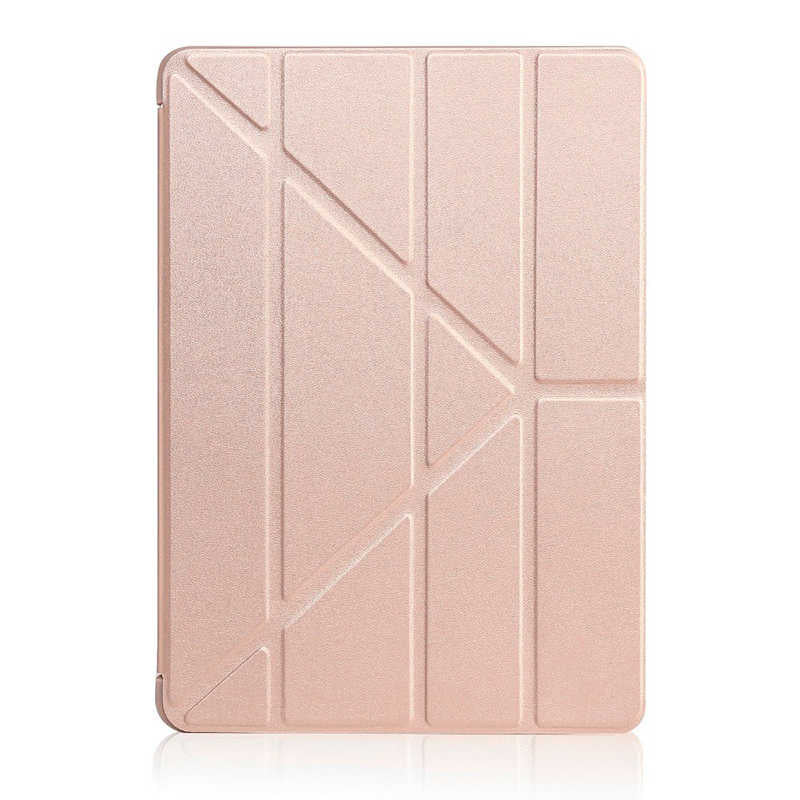 Apple iPad 10.2 2021 (9.Nesil) Kılıf Tri Folding Standlı Kılıf Gold