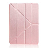 Apple iPad 10.2 2021 (9.Nesil) Kılıf Tri Folding Standlı Kılıf Rose Gold