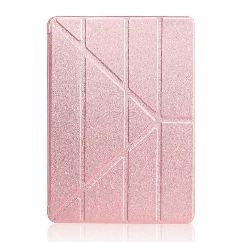 Apple iPad 10.2 2021 (9.Nesil) Kılıf Tri Folding Standlı Kılıf Rose Gold