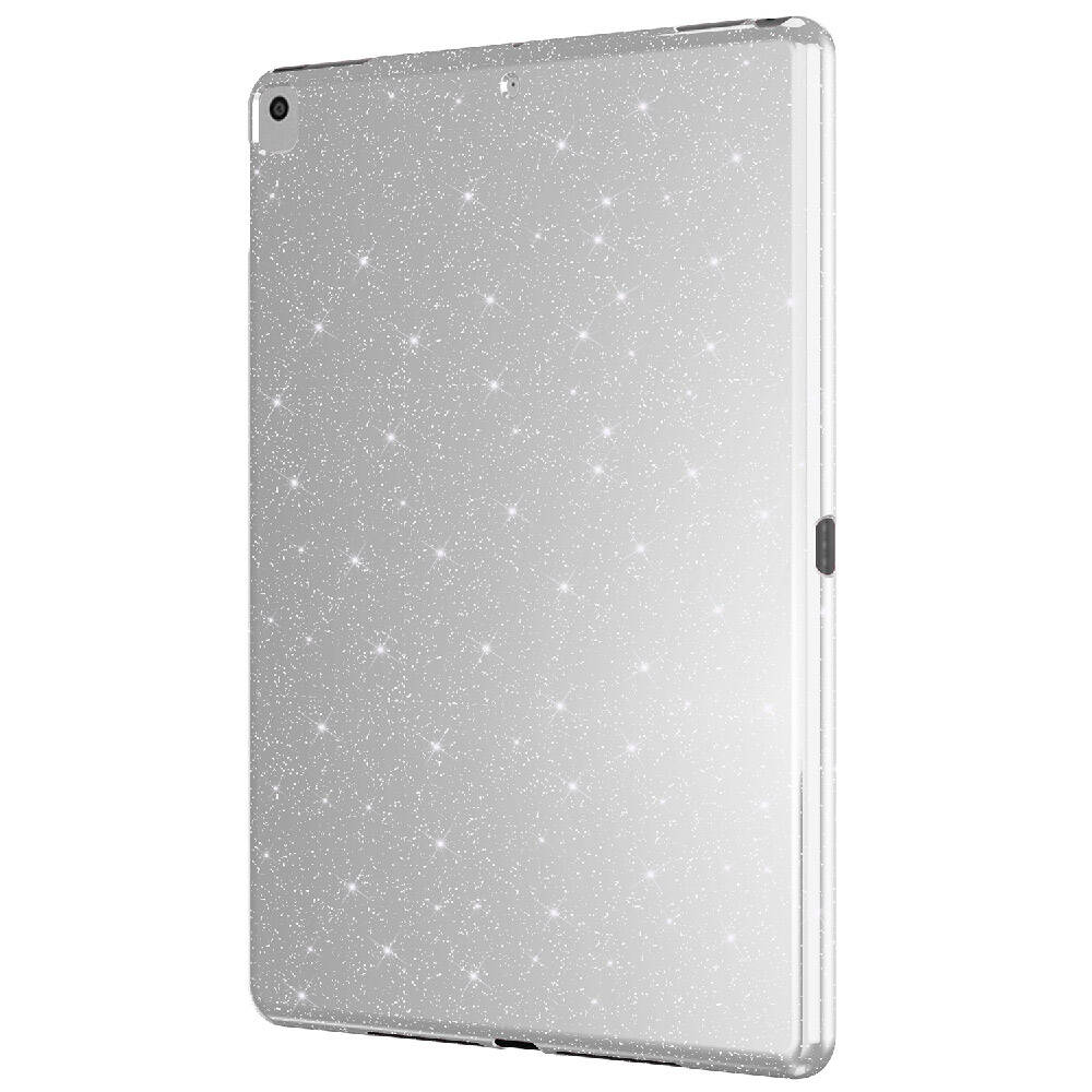 Apple iPad 10.2 2021 (9.Nesil) Simli Parlak Görünümlü Tablet Koton Kılıf Siyah