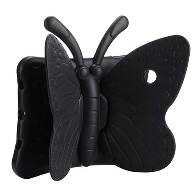 Apple iPad 10.2 2021 (9.Nesil) Butterfly Standlı Tablet Kılıf Siyah