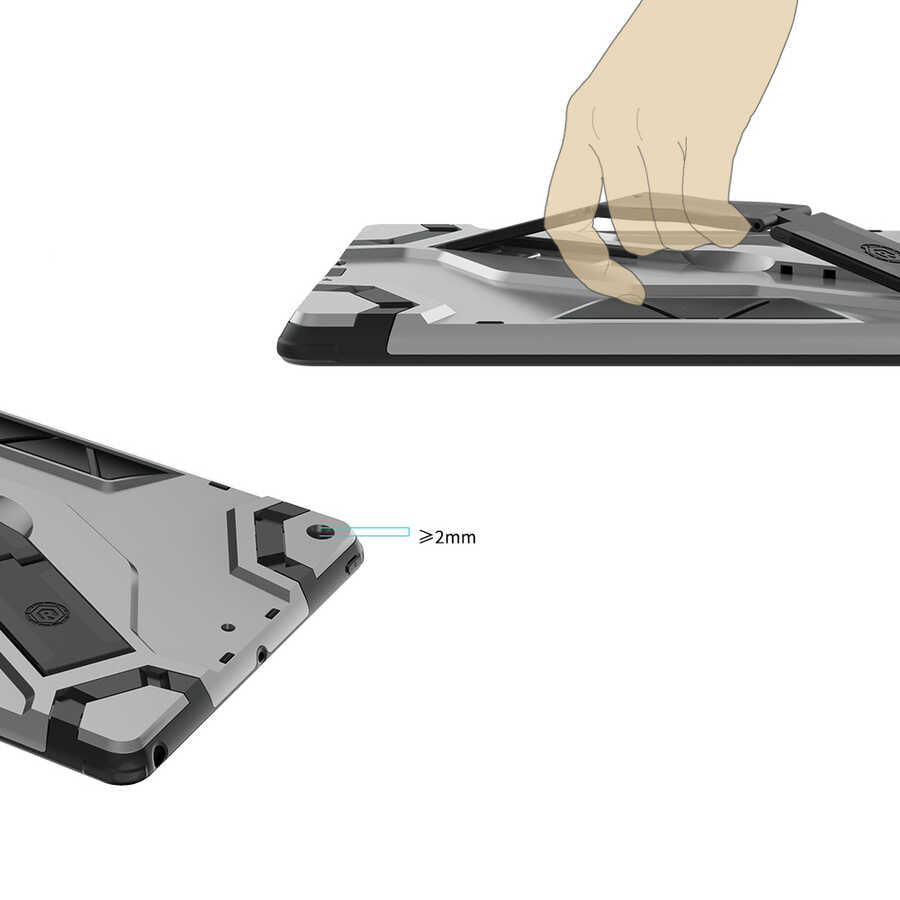 Apple iPad 10.2 2021 (9.Nesil) Defens Tablet Silikon Siyah