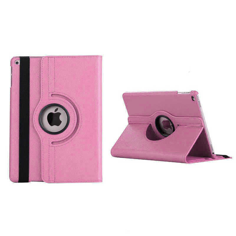 Apple iPad 10.2 2021 (9.Nesil)  Dönebilen Standlı Kılıf Pembe Açık