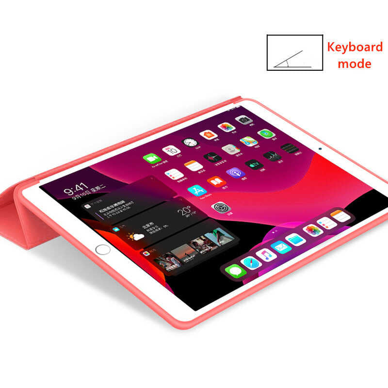 Apple iPad 10.2 2021 (9.Nesil) Orjinal Standlı Kılıf Kırmızı