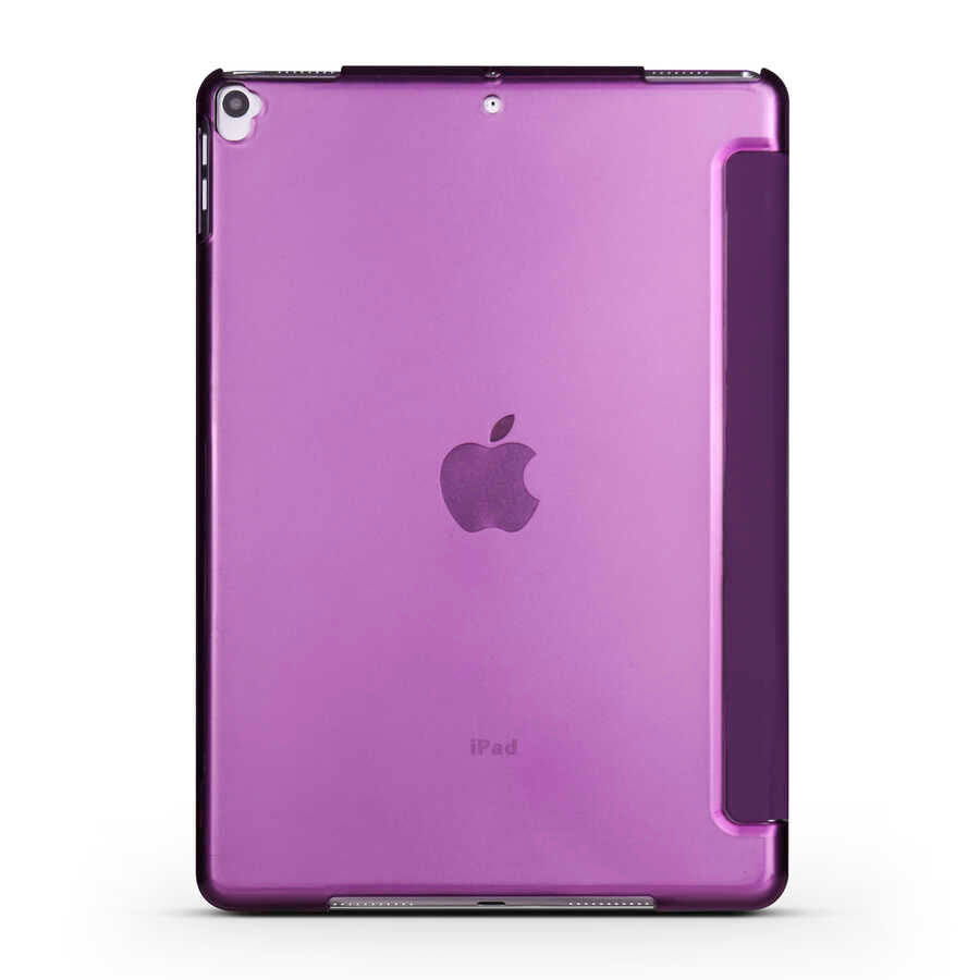 Apple iPad 10.2 2021 (9.Nesil) Smart Cover Standlı 1-1 Kılıf Mor