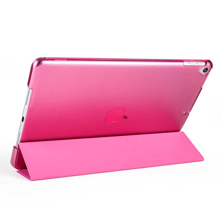 Apple iPad 10.2 2021 (9.Nesil) Smart Cover Standlı 1-1 Kılıf Gri