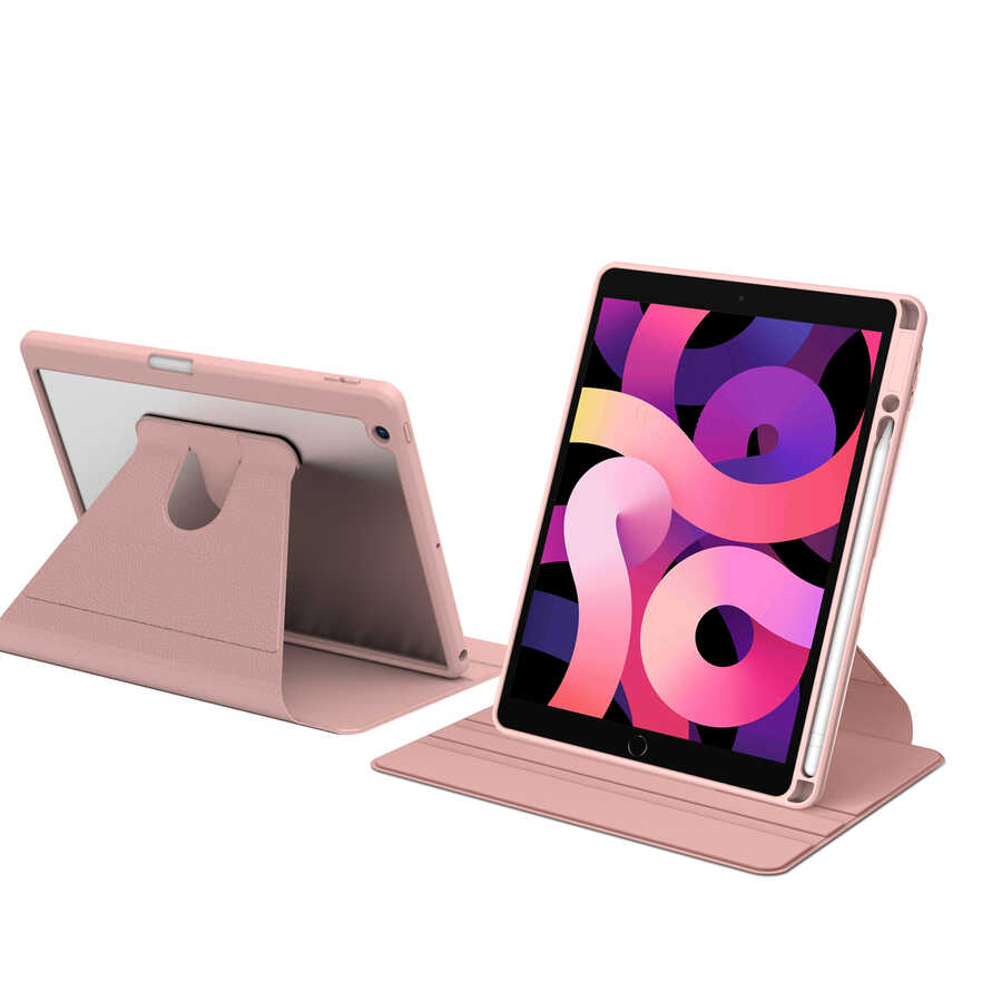 Apple iPad 10.2 (8.Nesil) Kılıf Nayn Dönebilen Standlı Kılıf Mavi Açık