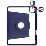 Apple iPad 10.2 (8.Nesil) Kılıf Termik Kalem Bölmeli Dönebilen Standlı Kılıf Koyu Yeşil