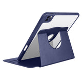 Apple iPad 10.2 (8.Nesil) Kılıf Termik Kalem Bölmeli Dönebilen Standlı Kılıf Gri
