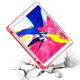 Apple iPad 10.2 (8.Nesil) Kılıf Tri Folding Kalem Bölmeli Standlı Kılıf Mavi