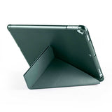 Apple iPad 10.2 (8.Nesil) Kılıf Tri Folding Kalem Bölmeli Standlı Kılıf Lila