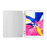 Apple iPad 10.2 (8.Nesil) Kılıf Tri Folding Kalem Bölmeli Standlı Kılıf Koyu Yeşil