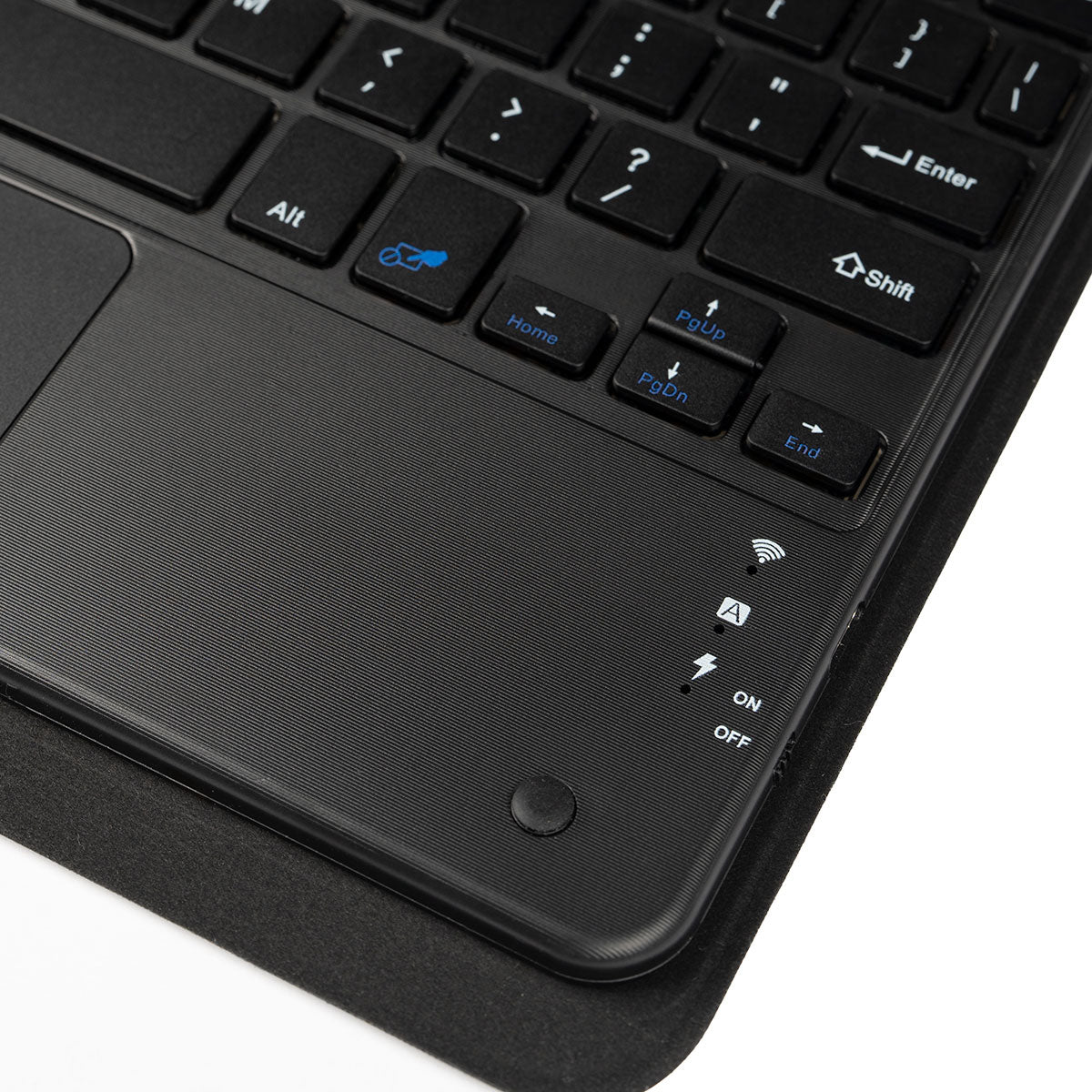 Apple iPad 10.2 (8.Nesil) Border Keyboard Bluetooh Bağlantılı Standlı Klavyeli Tablet Kılıfı Siyah