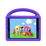 Apple iPad 10.2 (9.Nesil) Wheel Car Tekerlek Standlı Tablet Eva Silikon Kılıf Mavi