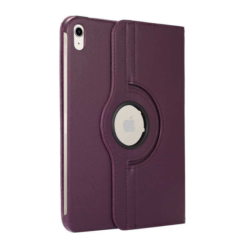 Apple iPad 10.9 2022 (10.Nesil) Dönebilen Standlı Kılıf Mor