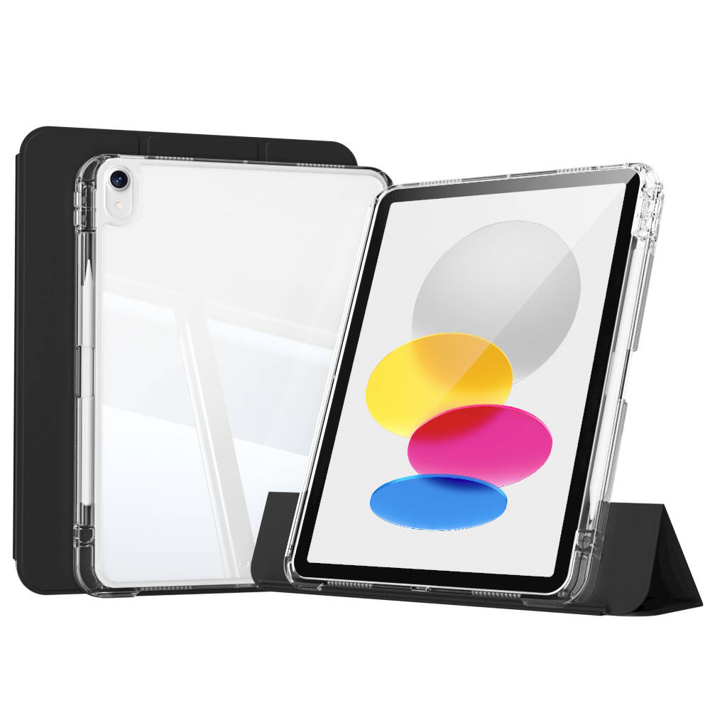 Apple iPad 10.9 2022 (10.Nesil) Kılıf Magnetik Ayrılabilen Airbagli Sliding Tablet Kılıfı Siyah