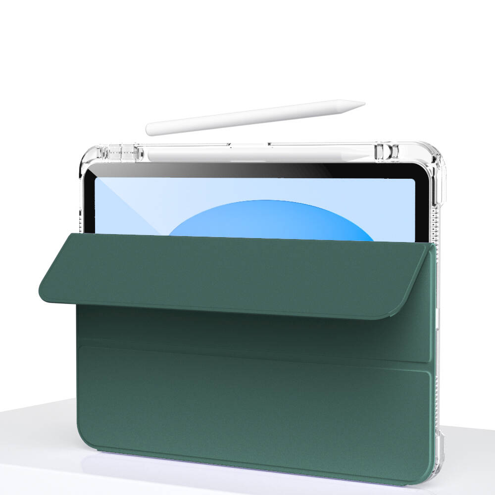 Apple iPad 10.9 2022 (10.Nesil) Kılıf Magnetik Ayrılabilen Airbagli Zore Sliding Tablet Kılıfı Mor