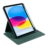 Apple iPad 10.9 2022 (10.Nesil) Kılıf Termik Kalem Bölmeli Dönebilen Standlı Kılıf Siyah