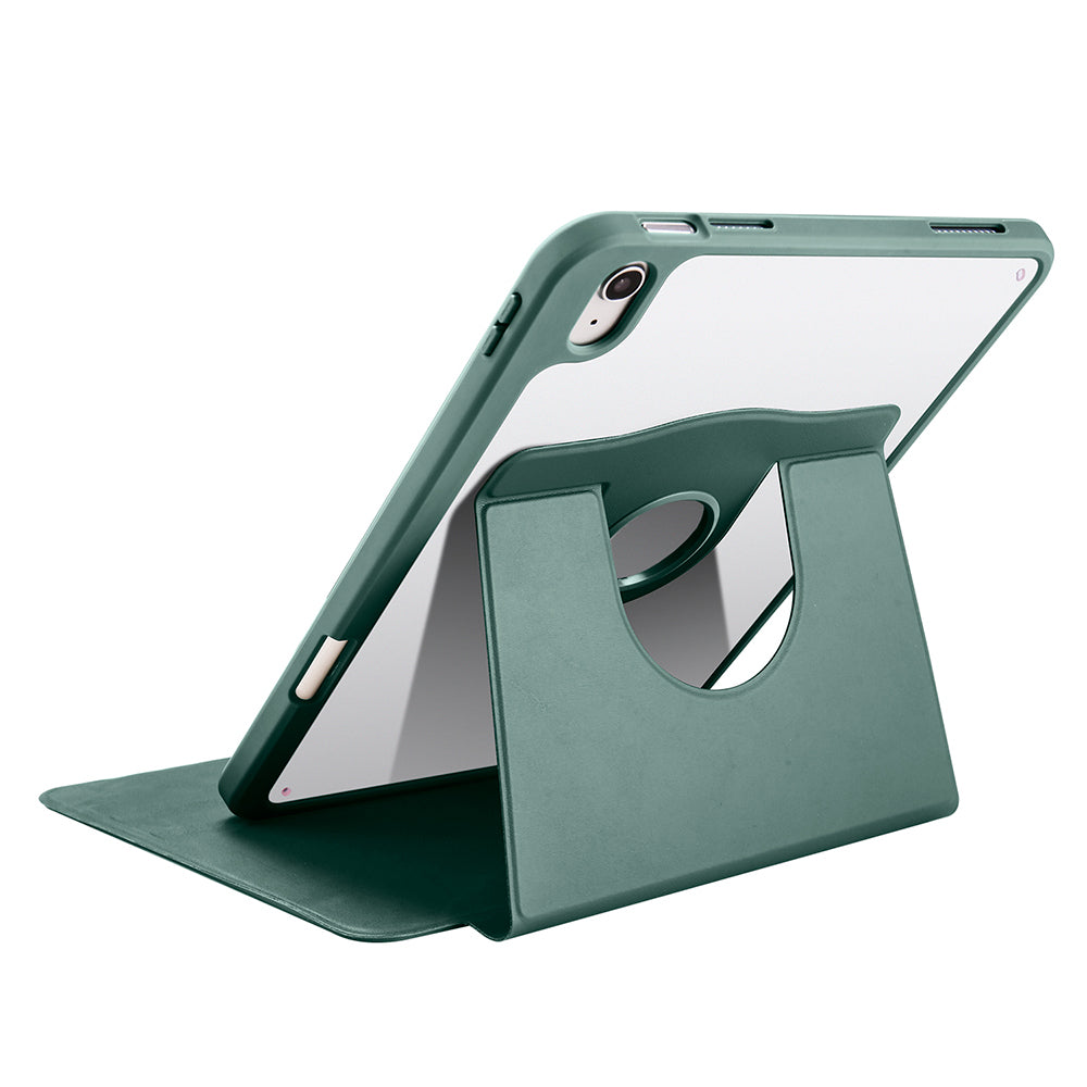 Apple iPad 10.9 2022 (10.Nesil) Kılıf Termik Kalem Bölmeli Dönebilen Standlı Kılıf Gri