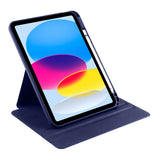 Apple iPad 10.9 2022 (10.Nesil) Kılıf Termik Kalem Bölmeli Dönebilen Standlı Kılıf Gri
