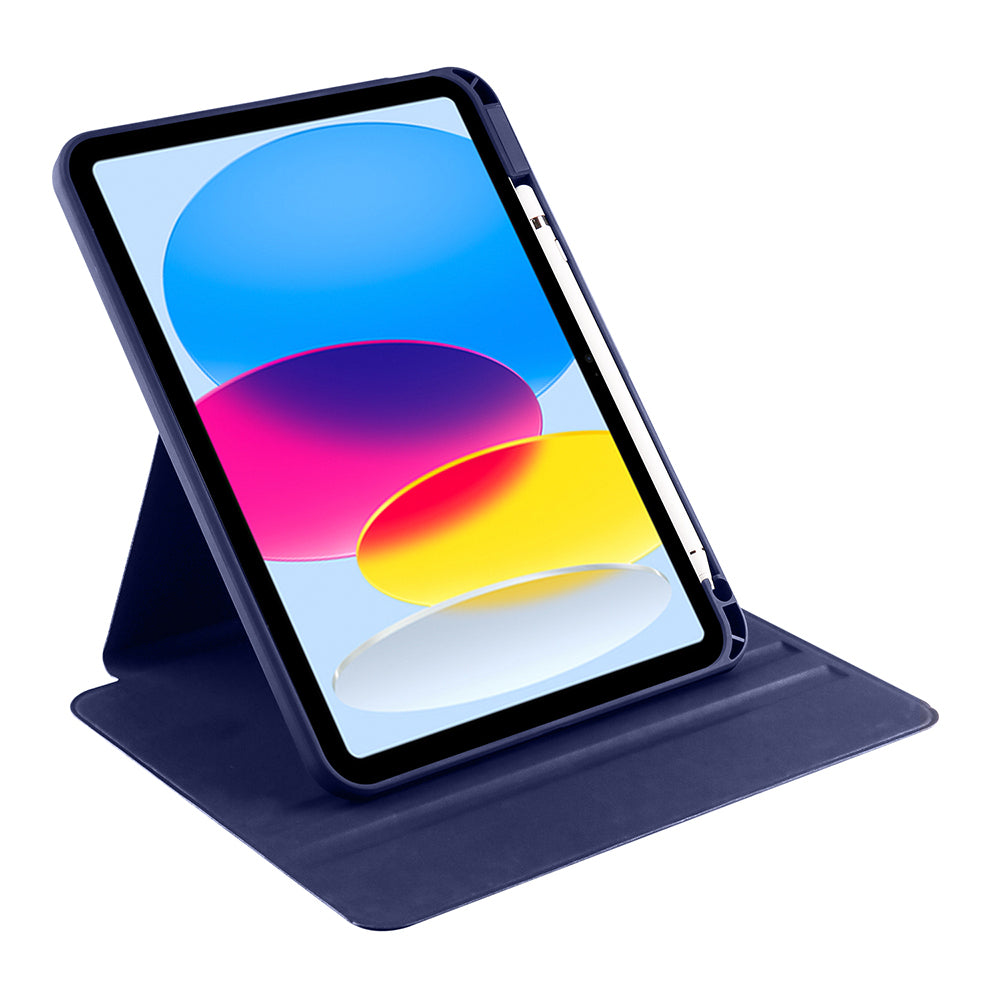 Apple iPad 10.9 2022 (10.Nesil) Kılıf Termik Kalem Bölmeli Dönebilen Standlı Kılıf Gri