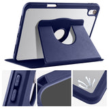Apple iPad 10.9 2022 (10.Nesil) Kılıf Termik Kalem Bölmeli Dönebilen Standlı Kılıf Gri