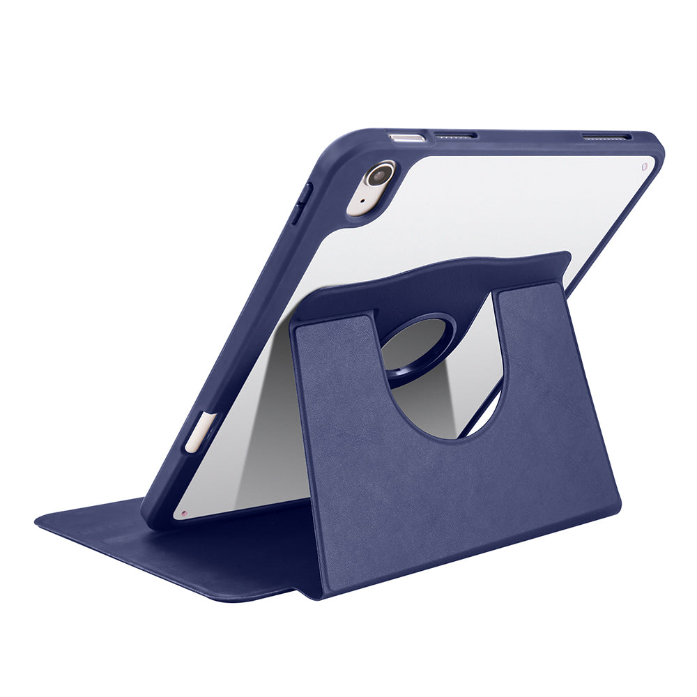 Apple iPad 10.9 2022 (10.Nesil) Kılıf Termik Kalem Bölmeli Dönebilen Standlı Kılıf Gri