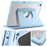 Apple iPad 10.9 2022 (10.Nesil) Kılıf Termik Kalem Bölmeli Dönebilen Standlı Kılıf Gri