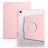 Apple iPad 10.9 2022 (10.Nesil) Kılıf Termik Kalem Bölmeli Dönebilen Standlı Kılıf Pembe